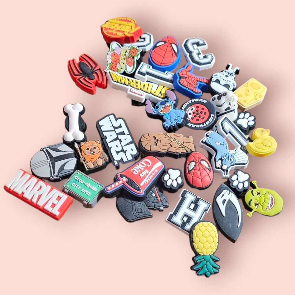 Large lot of licensed Jibbitz